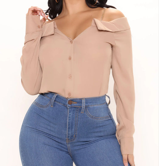 Off The Shoulder Chain Blouse