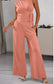 Knotted Tank Top & Wide Leg Pant Set