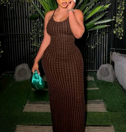 Backless Trim Cami Dress