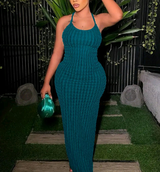 Backless Frill Trim Cami Dress